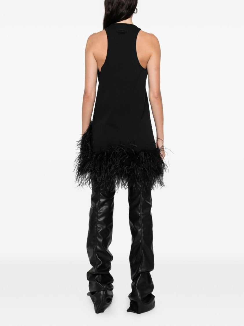 The Attico Sleeveless Black Mini Dress