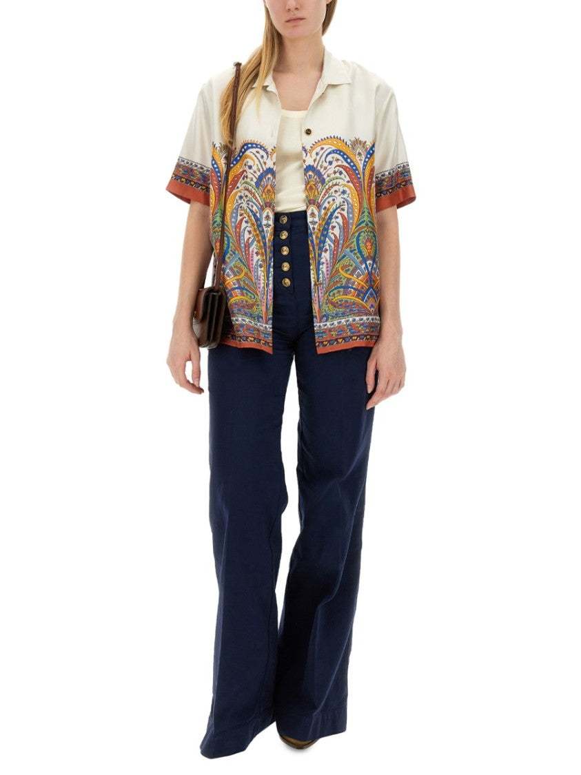 Etro Vibrant Printed Silk Shirt