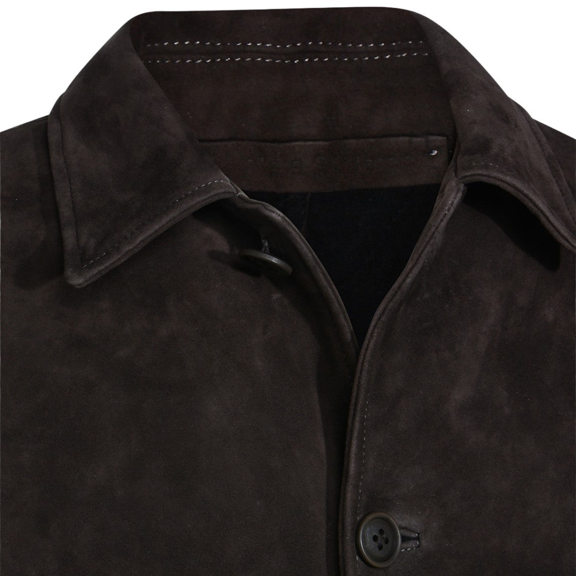 Salvatore Santoro Dark Suede Jacket With Classic Collar And