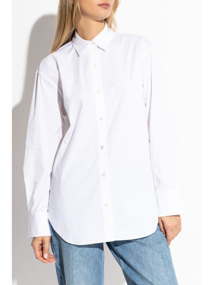 Theory Classic White Cotton Boyfriend Shirt