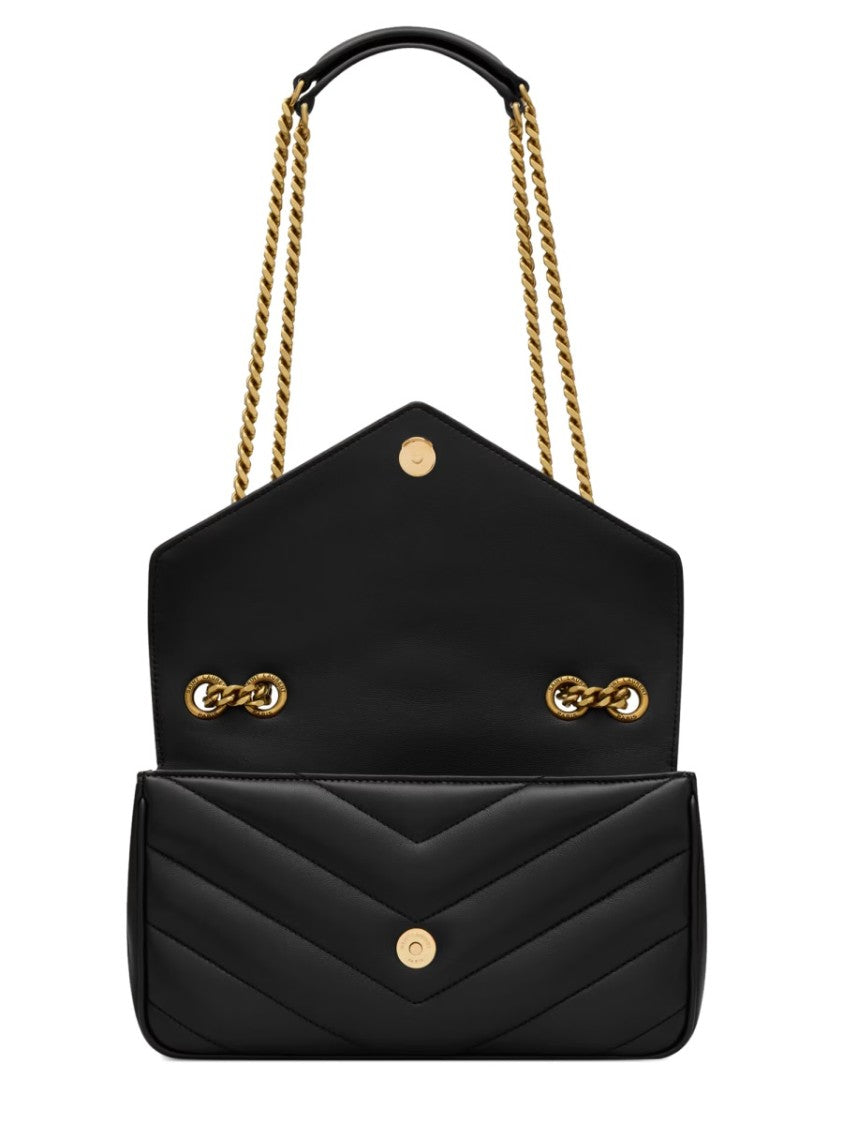 Saint Laurent Small Quilted Shoulder Bag With Signature Chain