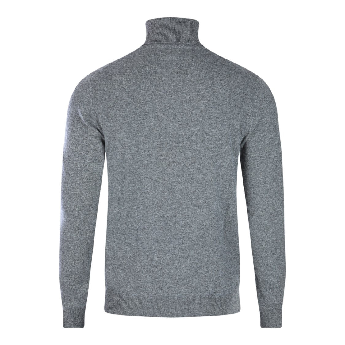 Malo Classic Turtleneck Sweater In Fine Knit Grey
