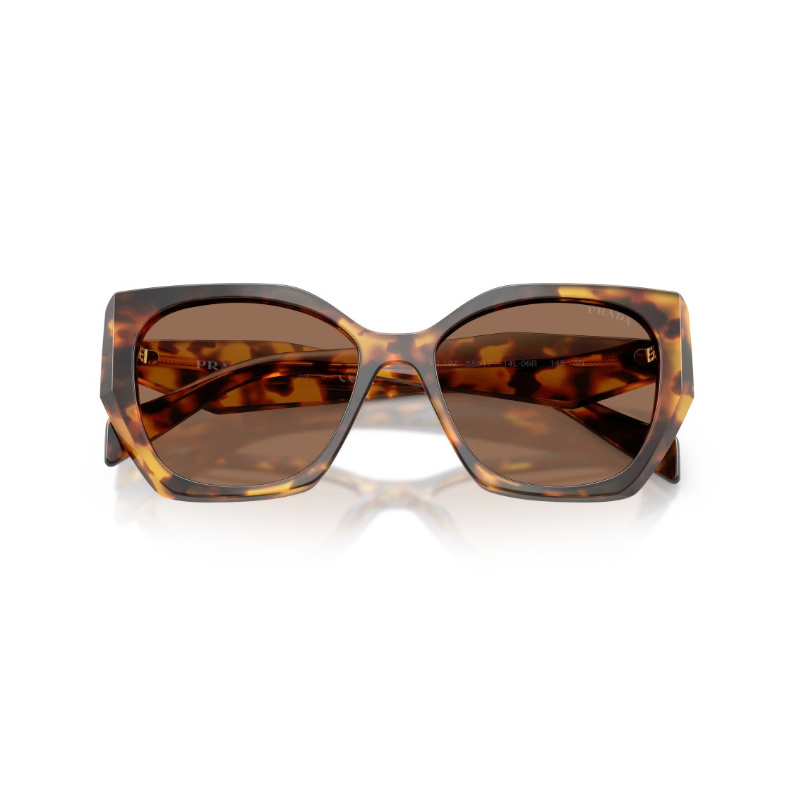 Prada 0Pr 19Zs Oversized Square Tortoiseshell Sunglasses