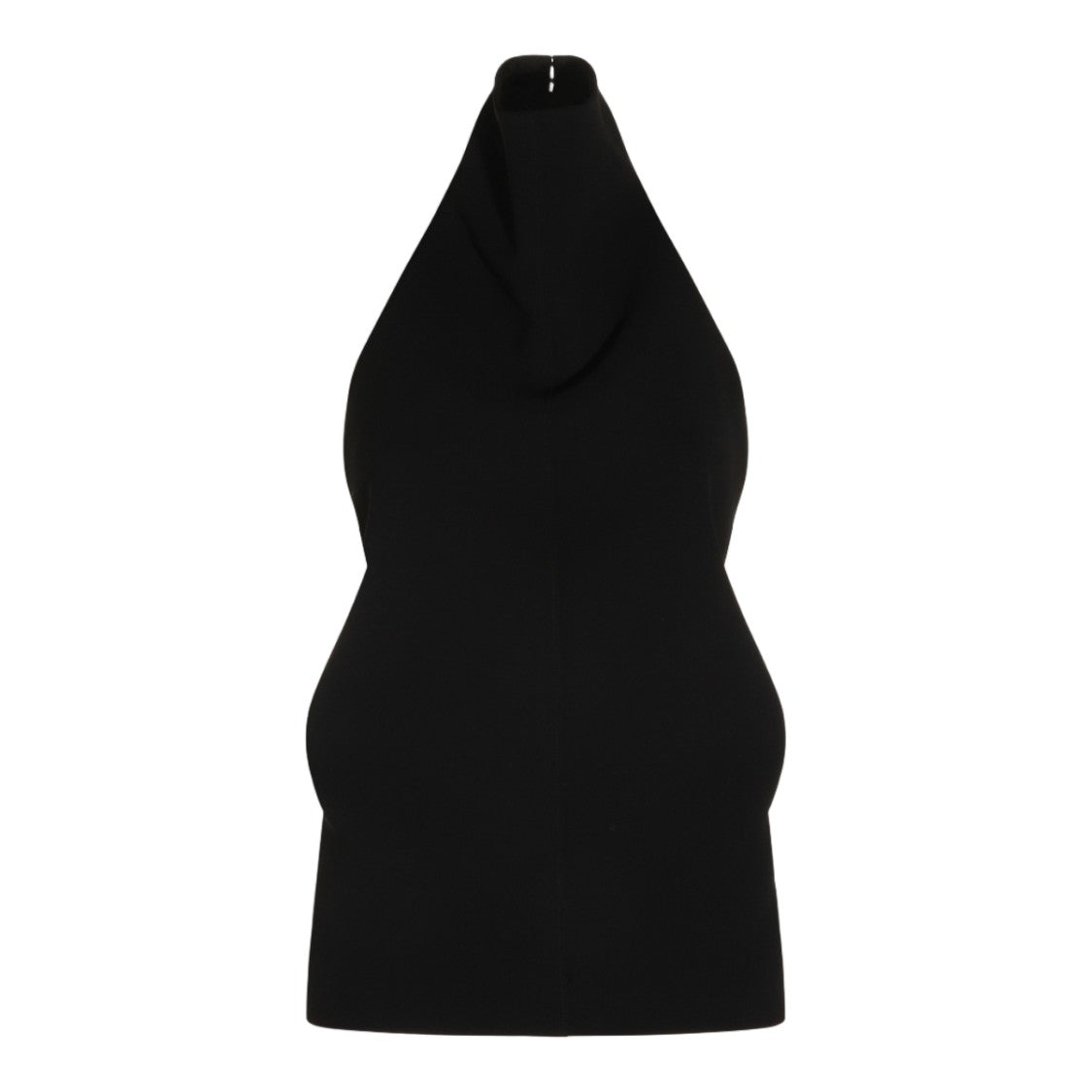 Khaite Halter Top With High Neckline And Silver Buckle Detail