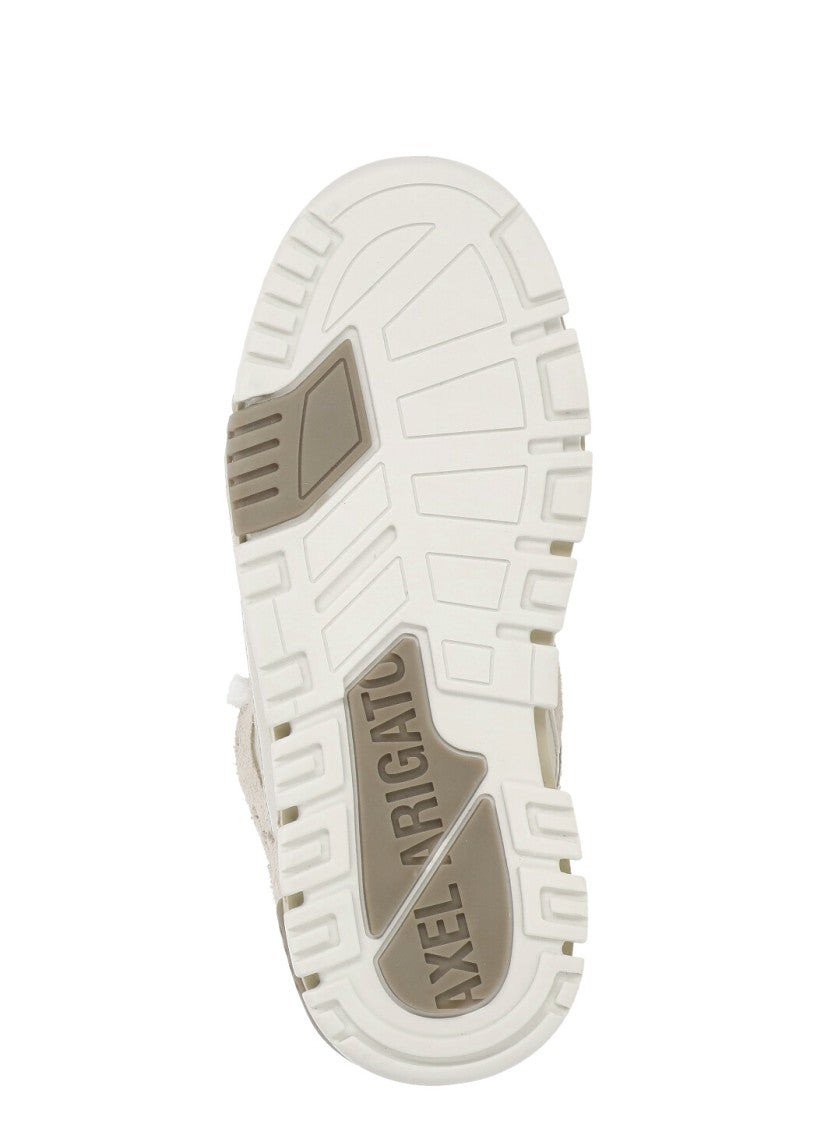 Axel Arigato Beige Smooth Leather And Tech Fabric Breathable Sneakers