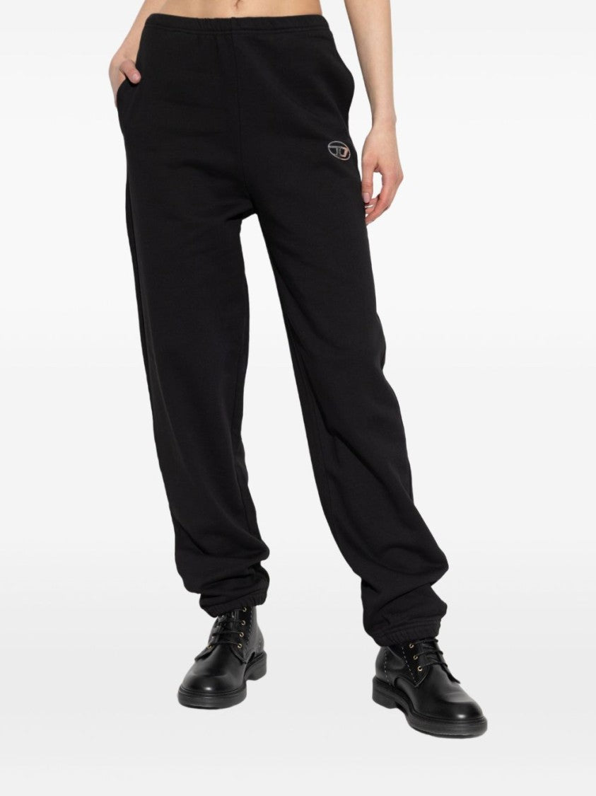 Diesel Relaxed Fit Black Trousers With Elasticated Waistband