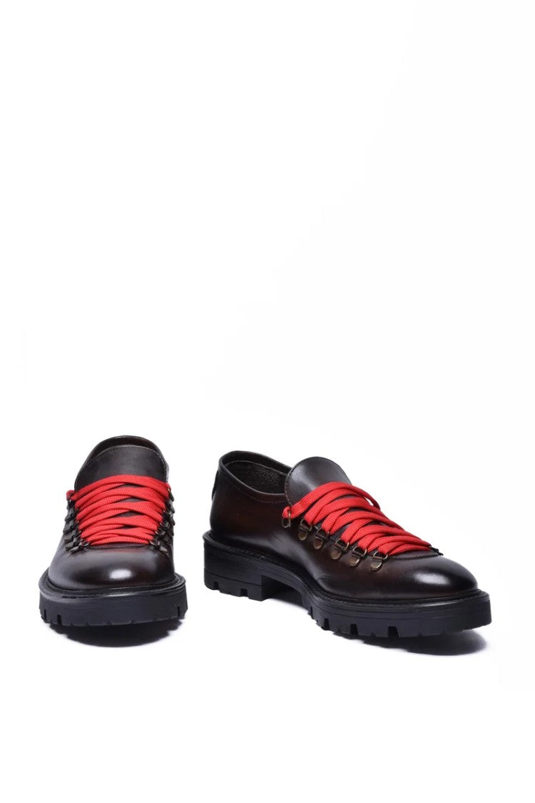 Ton Gout Lace-Up Shoes With Lug Sole - Brown