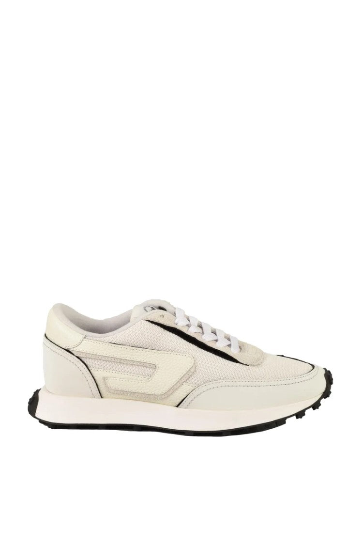 Diesel White Low-Profile Polyester Sneakers