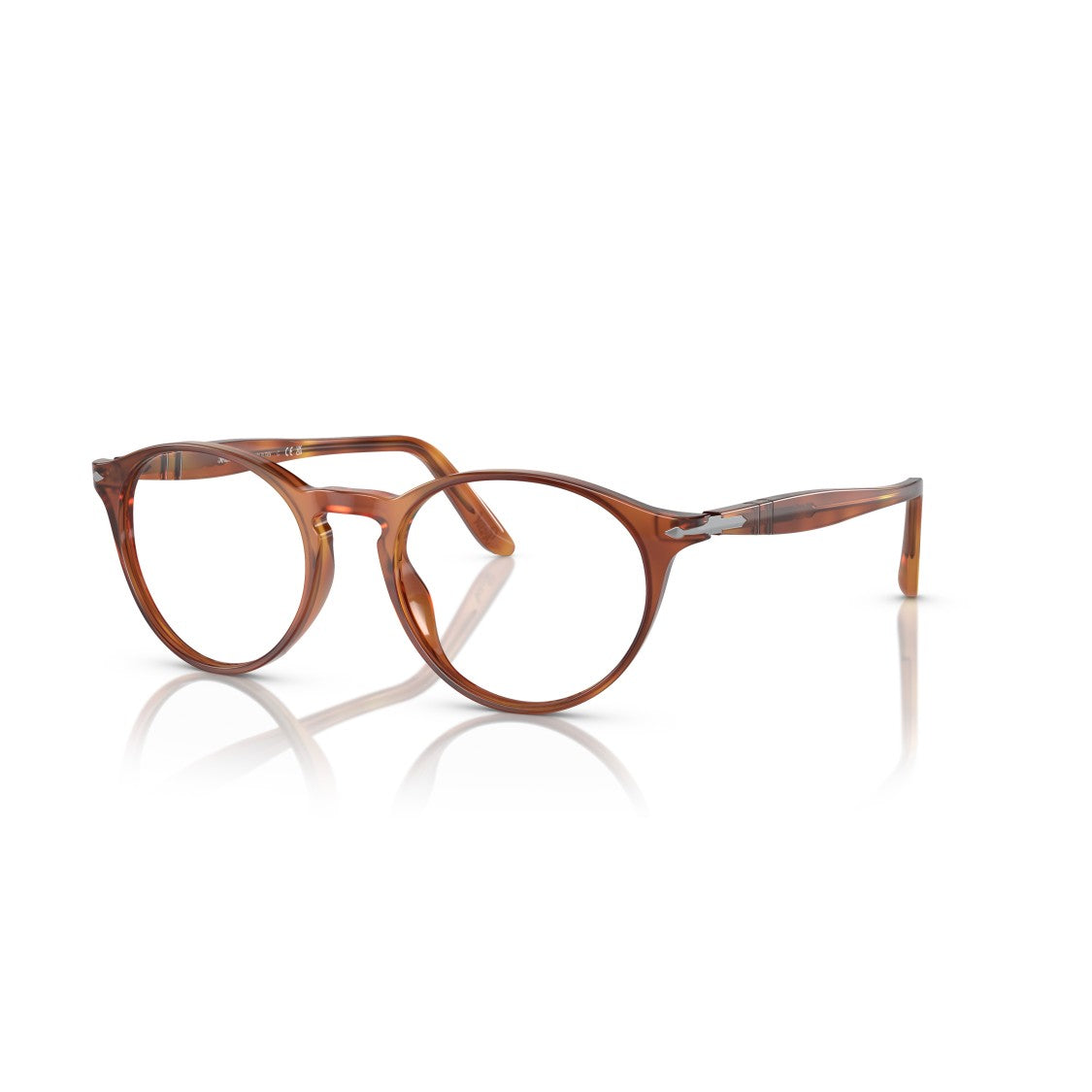 Persol 0Po3092v Round Frame Acetate Sunglasses With Metallic Accents