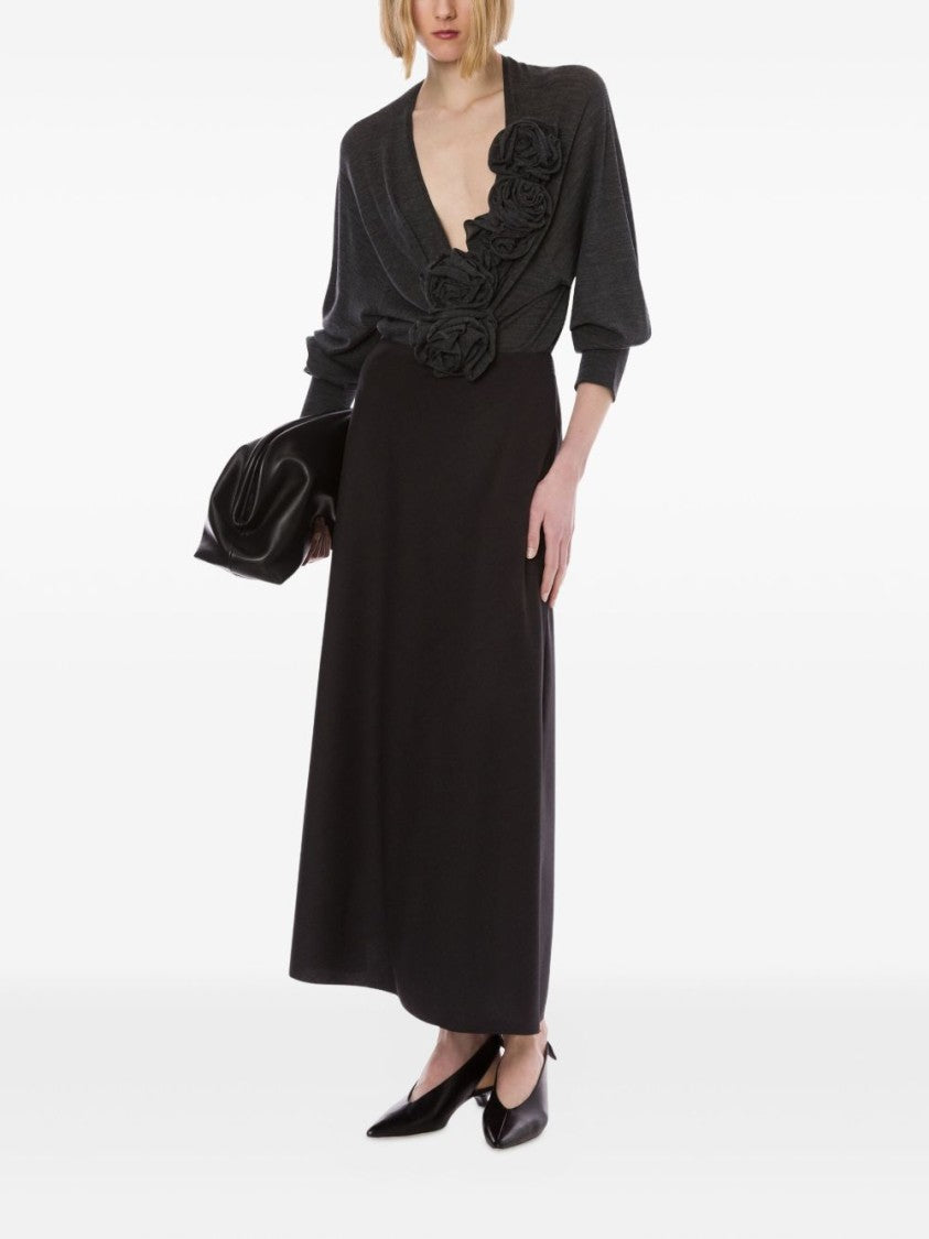 Alberta Ferretti High-Waisted Midi Skirt In Structured Fabric