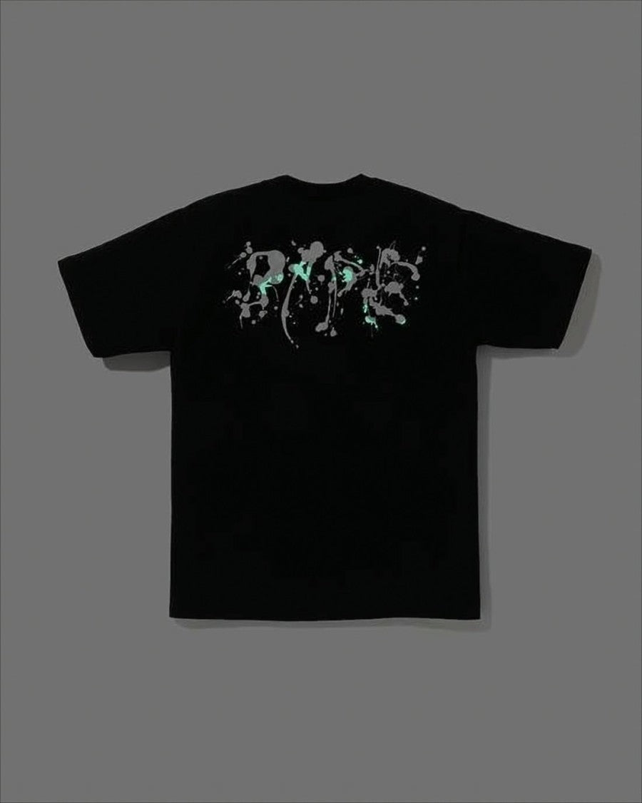 Bape Graphic Print Short-Sleeve T-Shirt With Ape Design