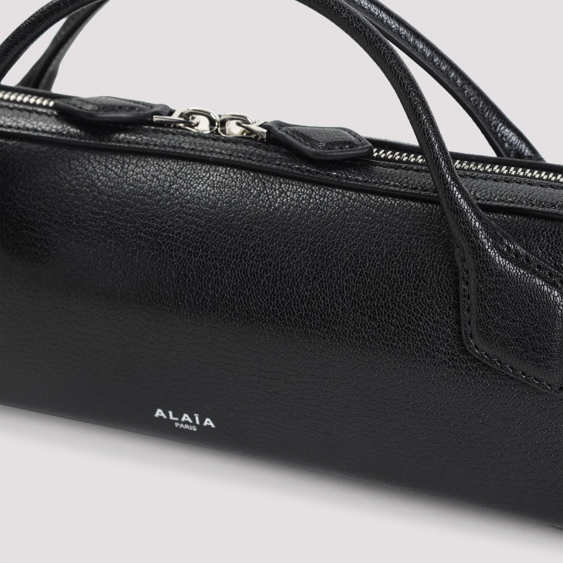 Alaïa Teckel Black Leather Clutch
