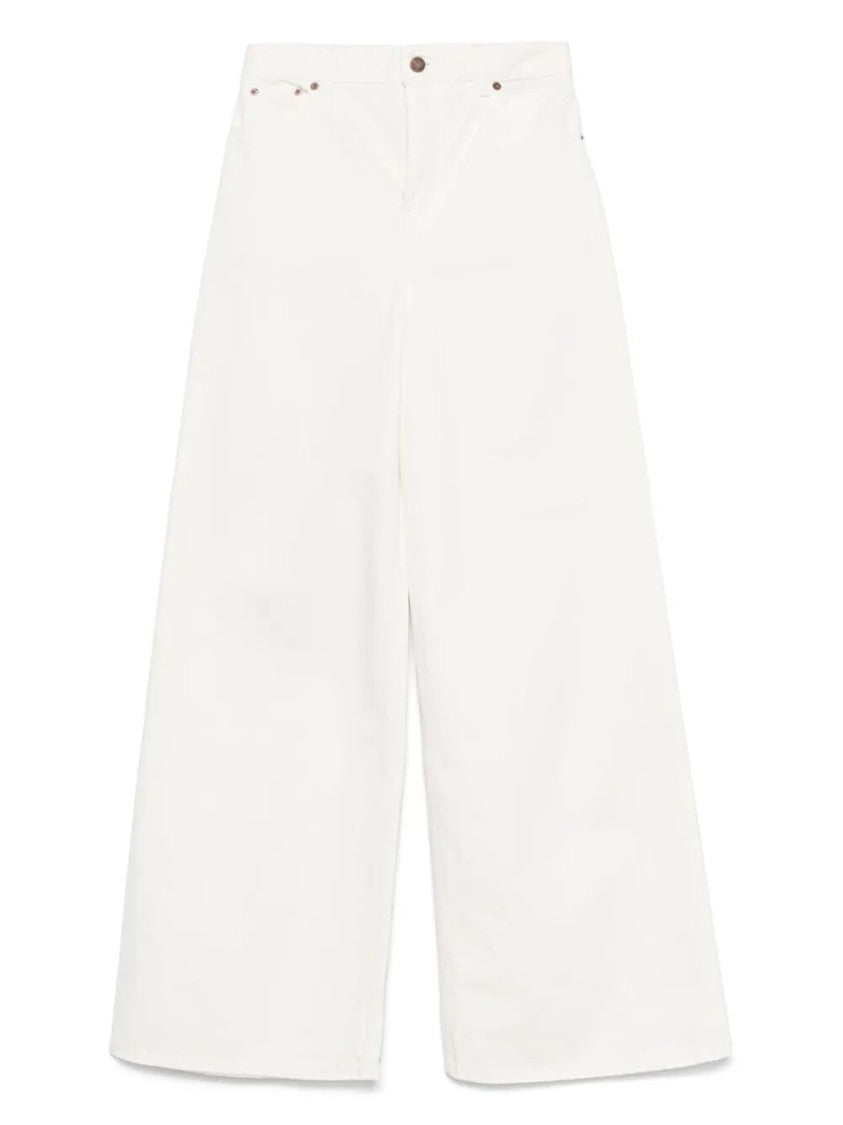 Chloé High-Waisted Wide-Leg Pants With Five-Pocket Styling