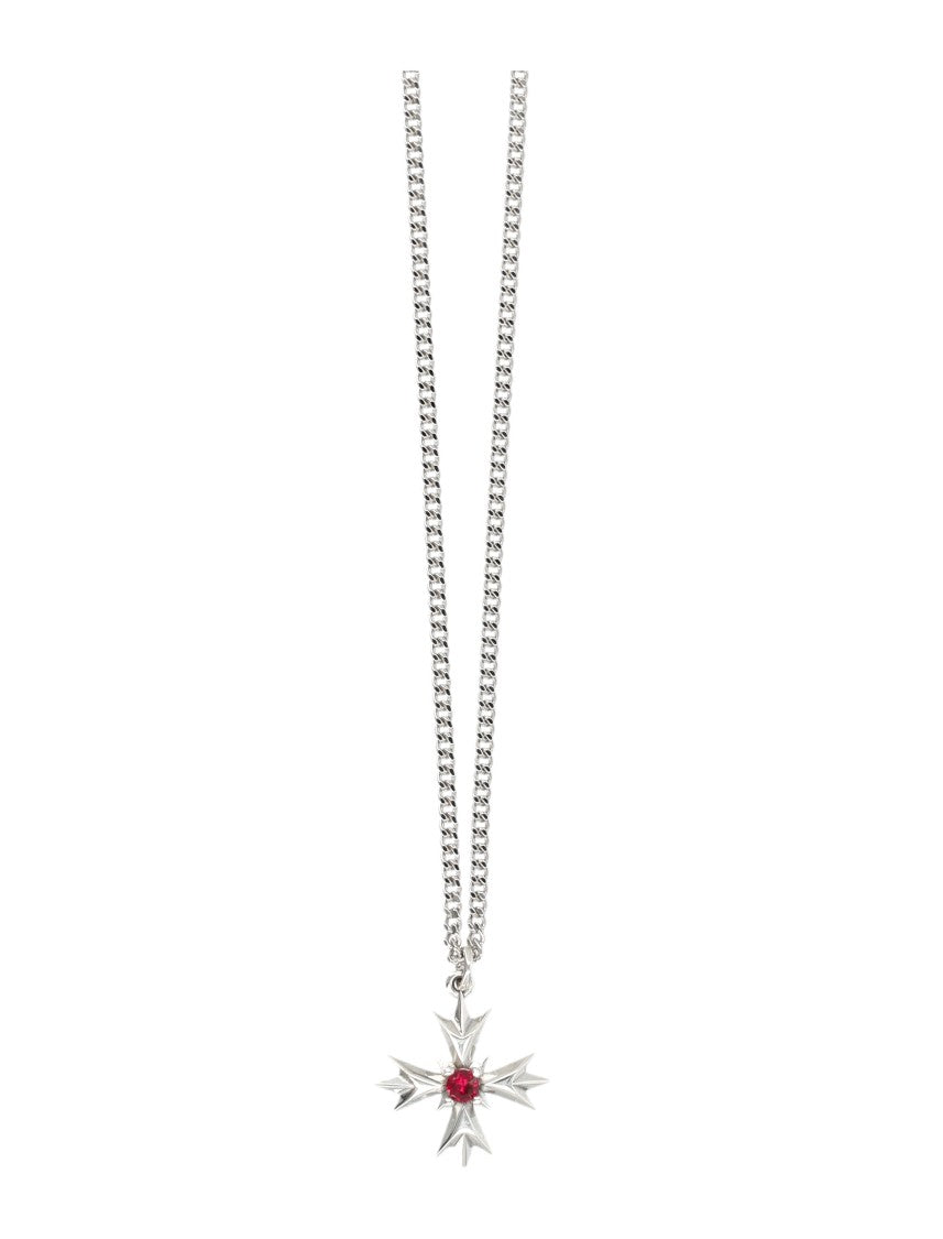 Emanuele Bicocchi Crest And Crystal Necklace