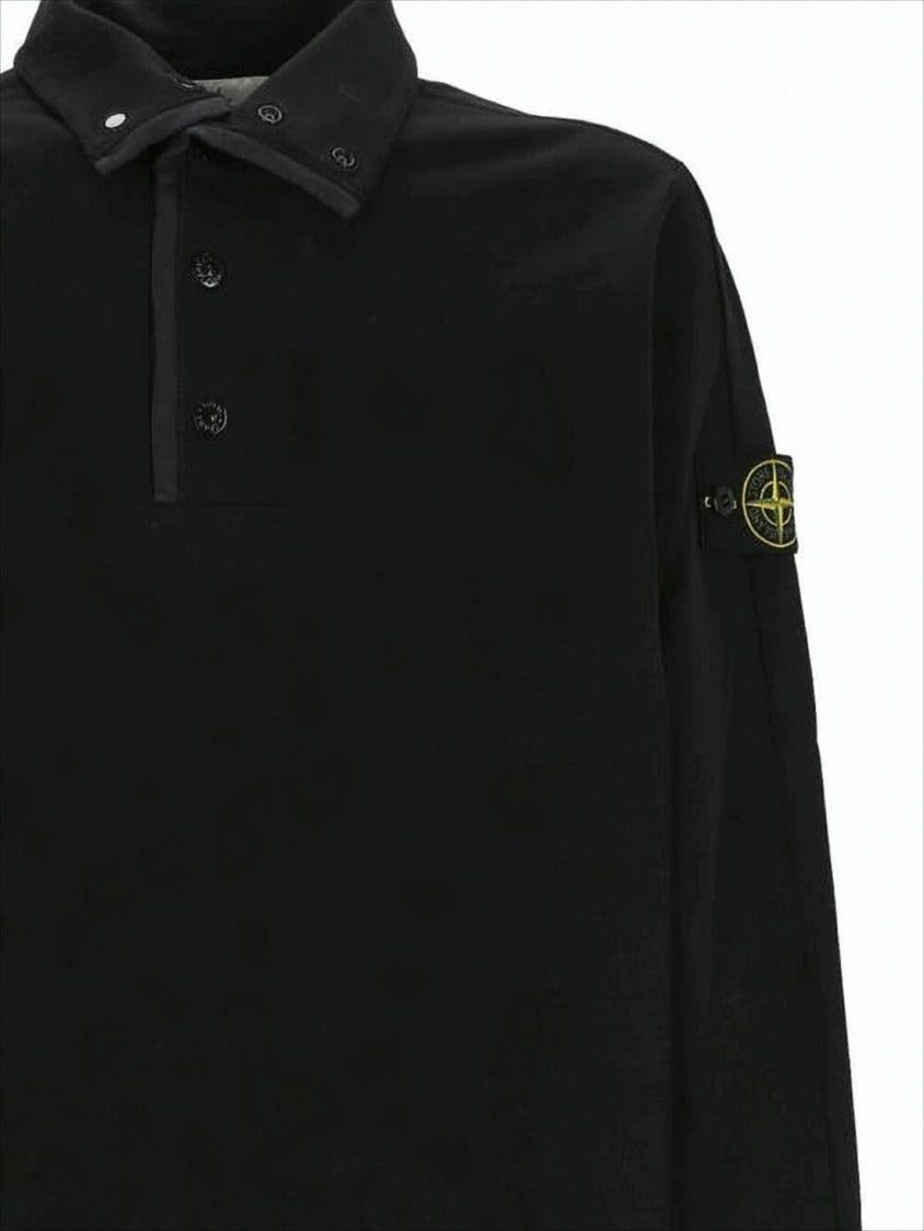 Stone Island Long-Sleeve Polo Shirt With Classic Collar