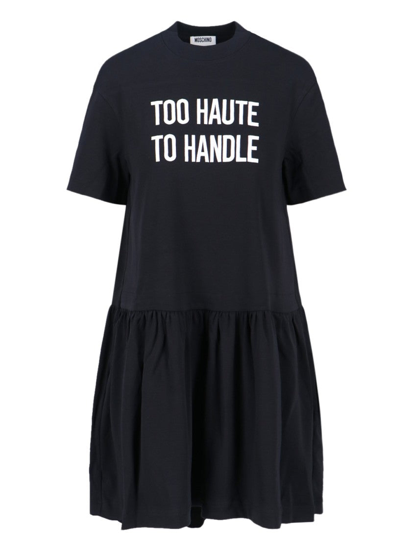 Moschino “Too Haute To Handle” Midi Dress – Black