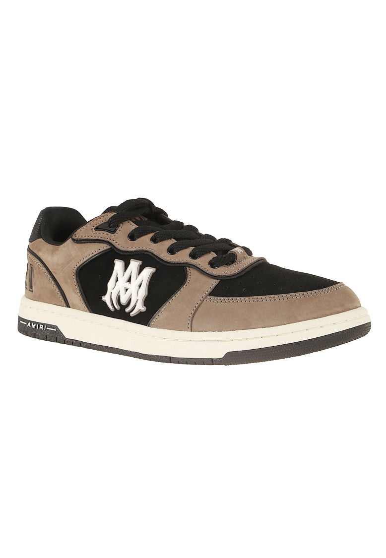 Amiri Brown Black Newport Suede Fabric Low-Top Sneakers
