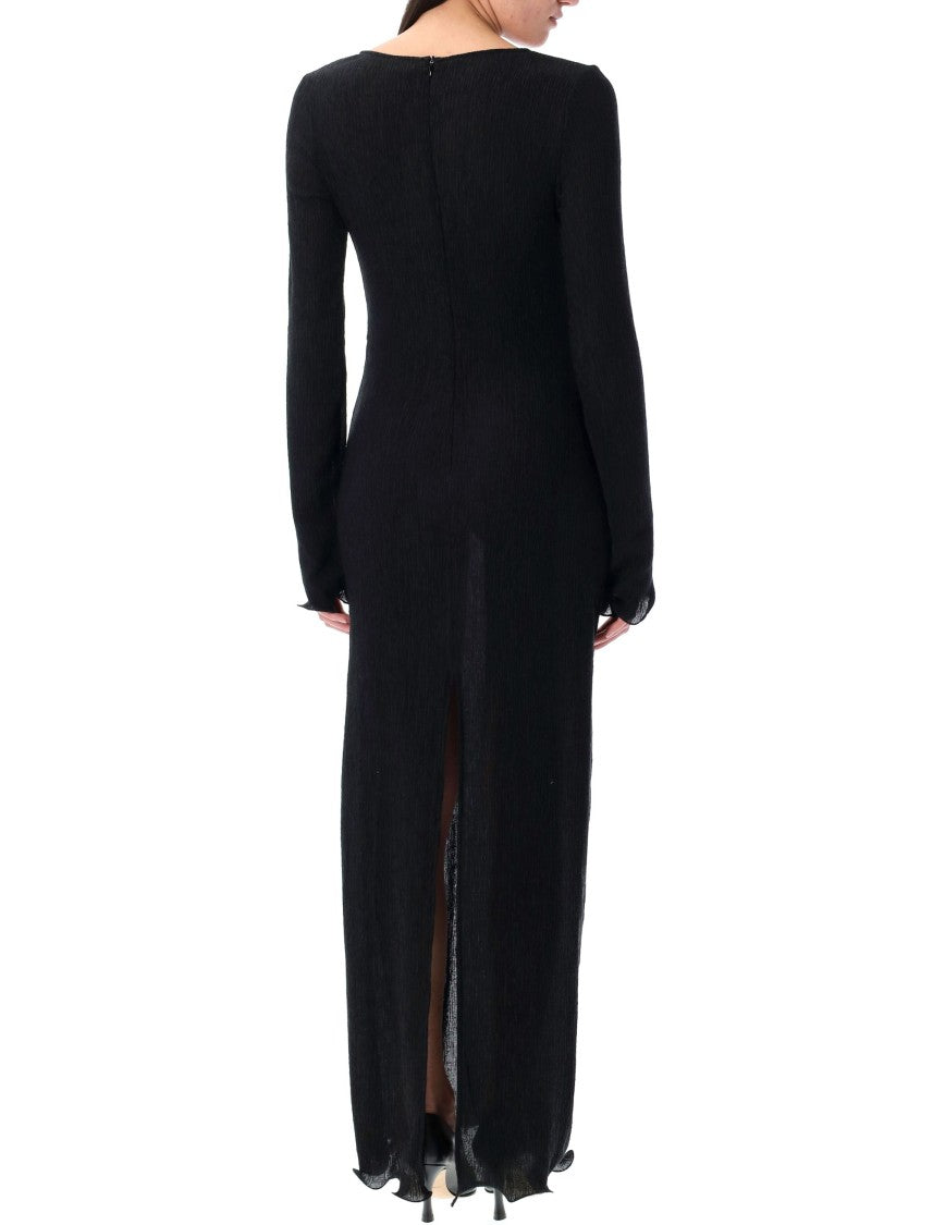 Magda Butrym Dress 01 Black Midi Dress Ls