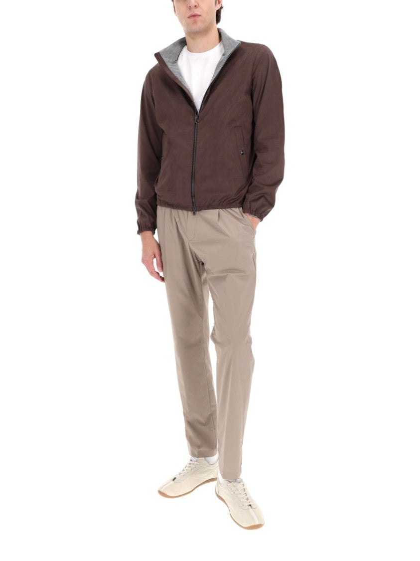 Herno Neutrals Drawstring Elastic Waistband Polyamide Straight-Leg Pants