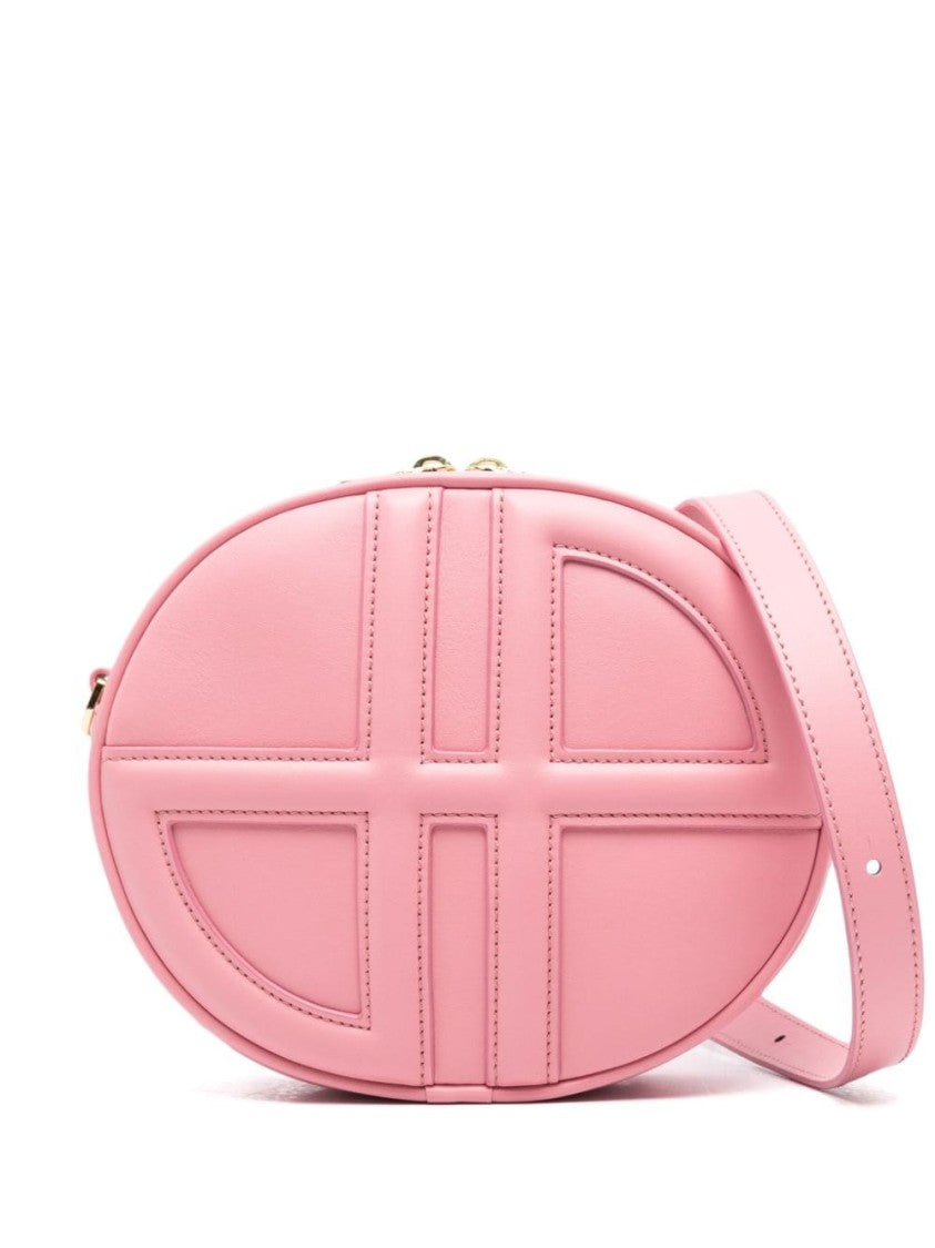 Patou Oval-Shaped Rose Pink Calf Leather Bag