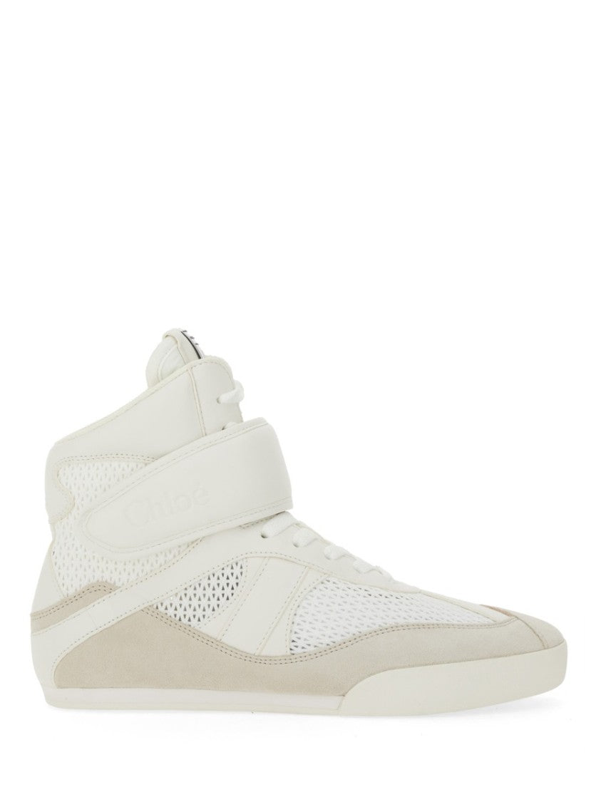 Chloé Kick Low-Top Calf Leather Ankle Sneakers
