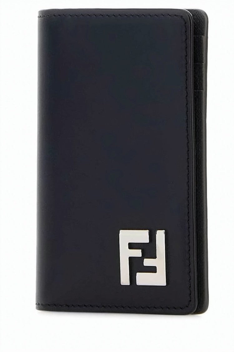 Fendi Compact Calf Leather Wallet