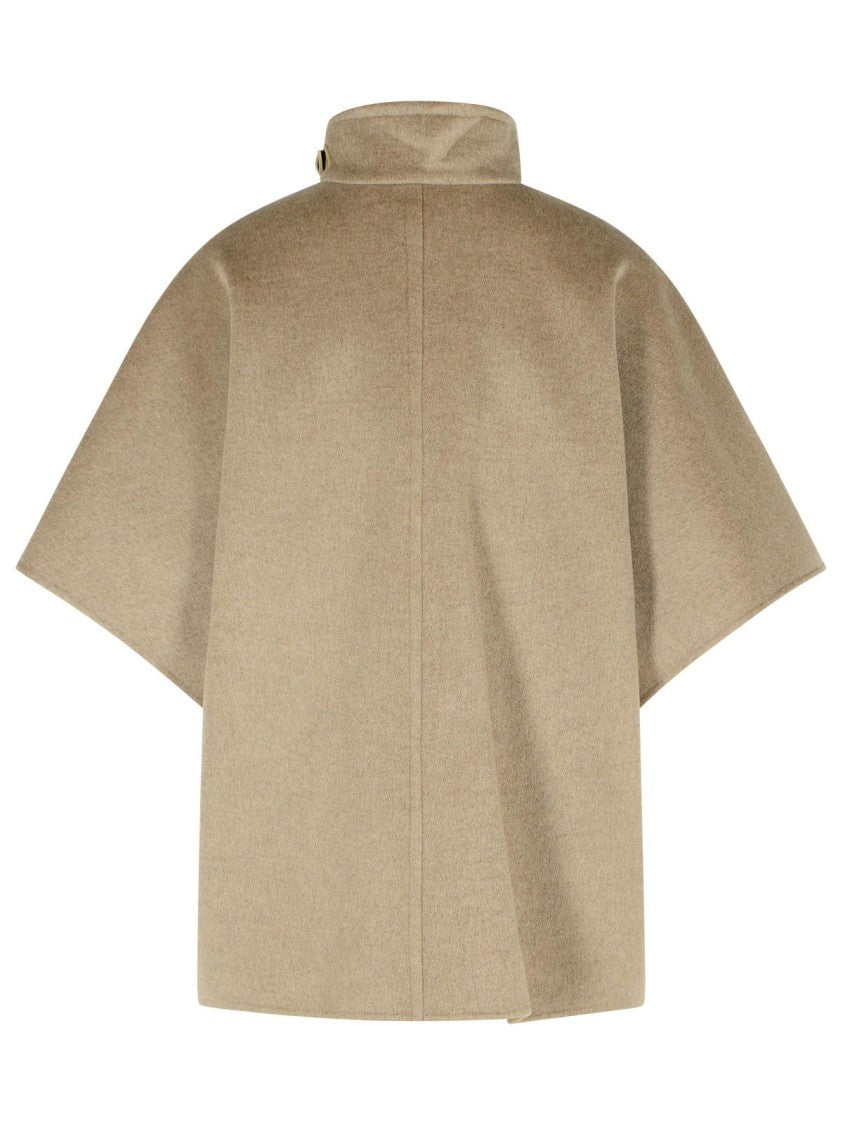 Max Mara Derrik' Beige Cashmere Cape
