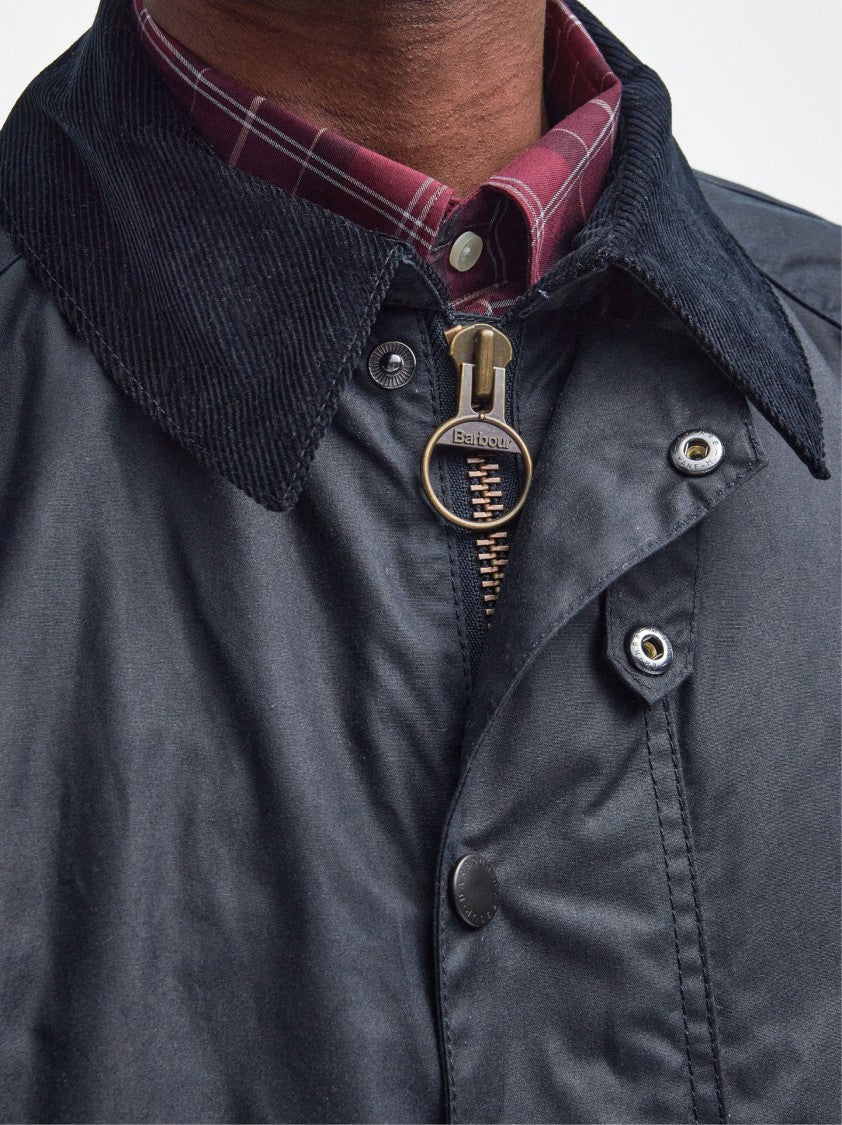 Barbour Button-Up Coat With Corduroy Collar