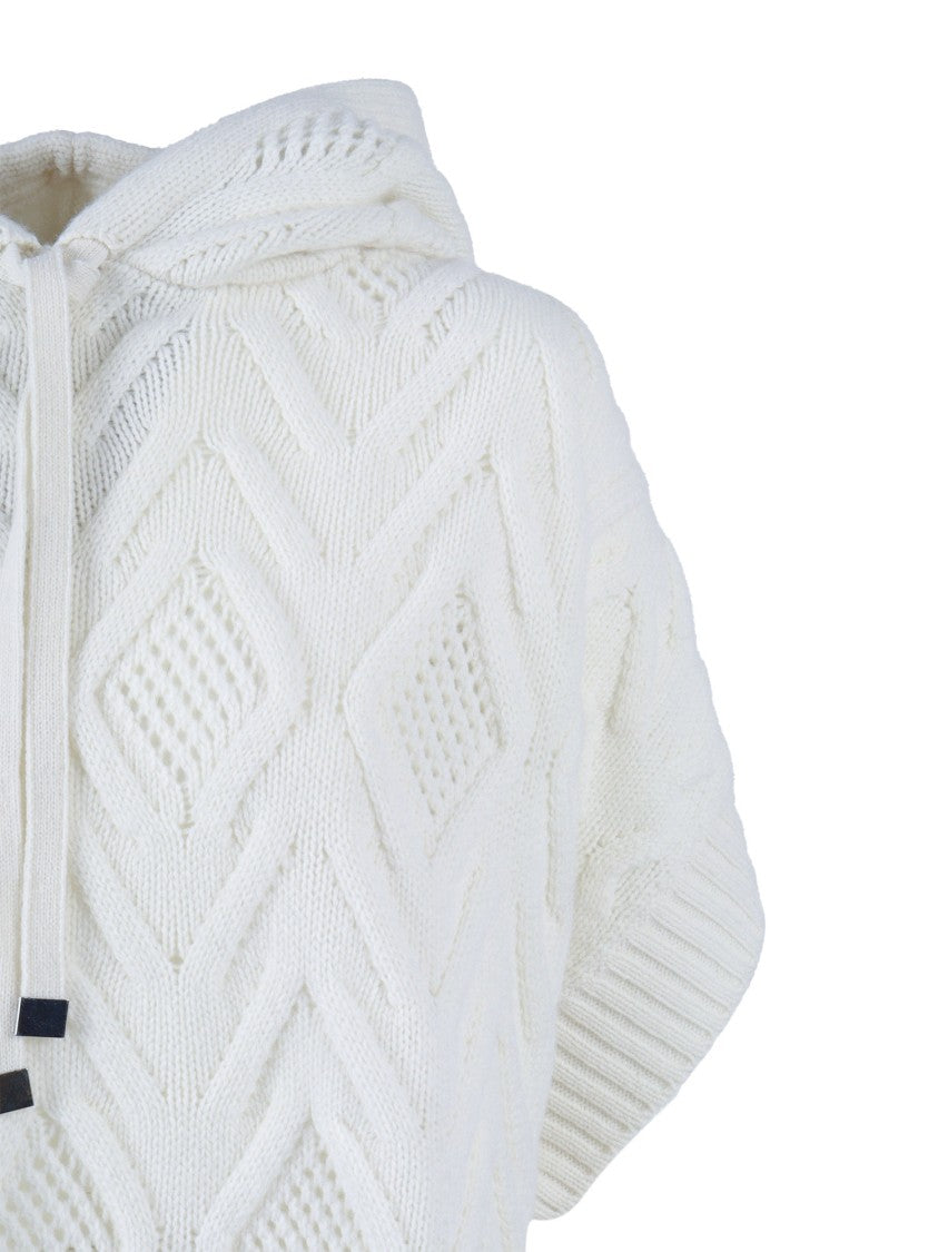 Kangra Cashmere Mantella Over Con Rombi Punzonati