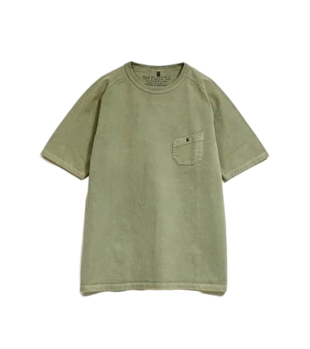 Nigel Cabourn Relaxed Fit Green Cotton Short-Sleeve T-Shirt With Chest Pocket