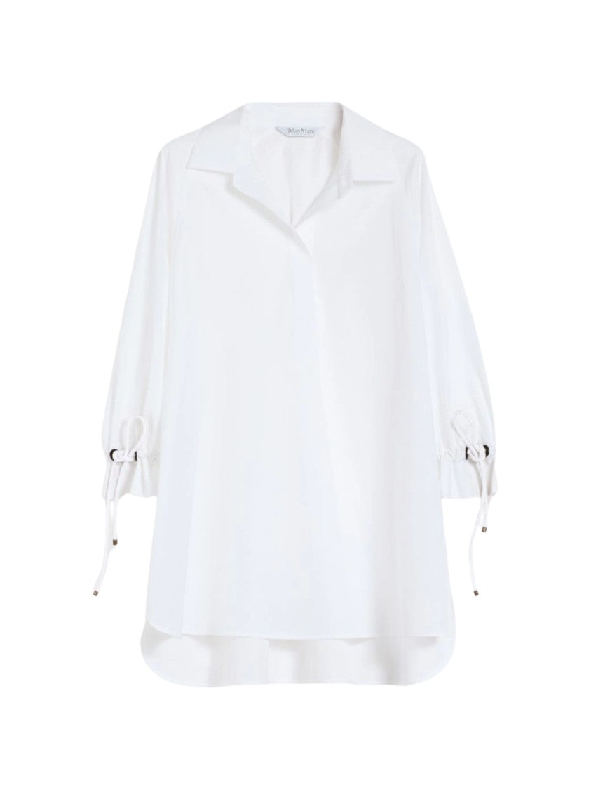 Max Mara White 3/4 Sleeves Cotton Shirt
