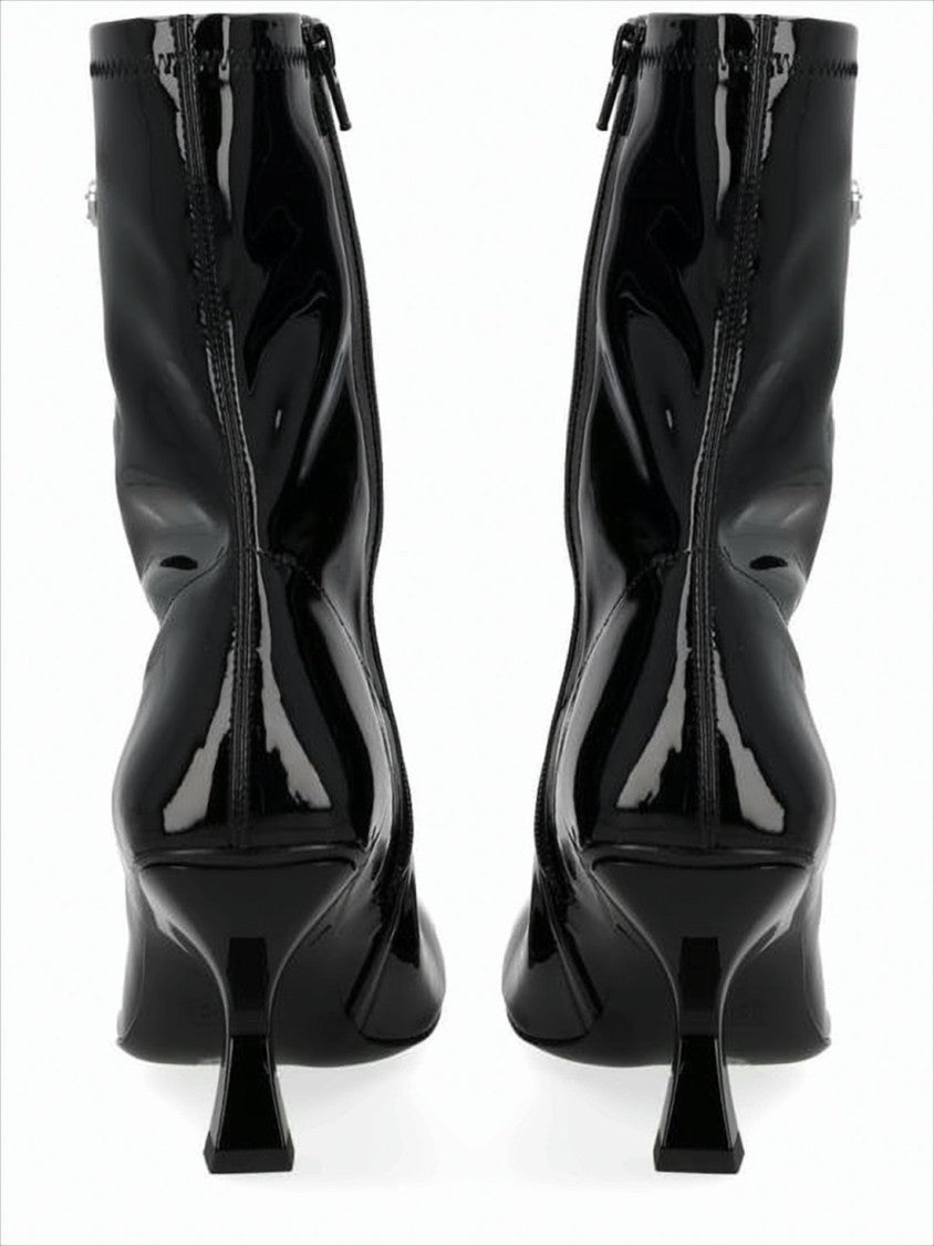 Diesel Ankle-Length Boots With Sculpted Kitten Heel
