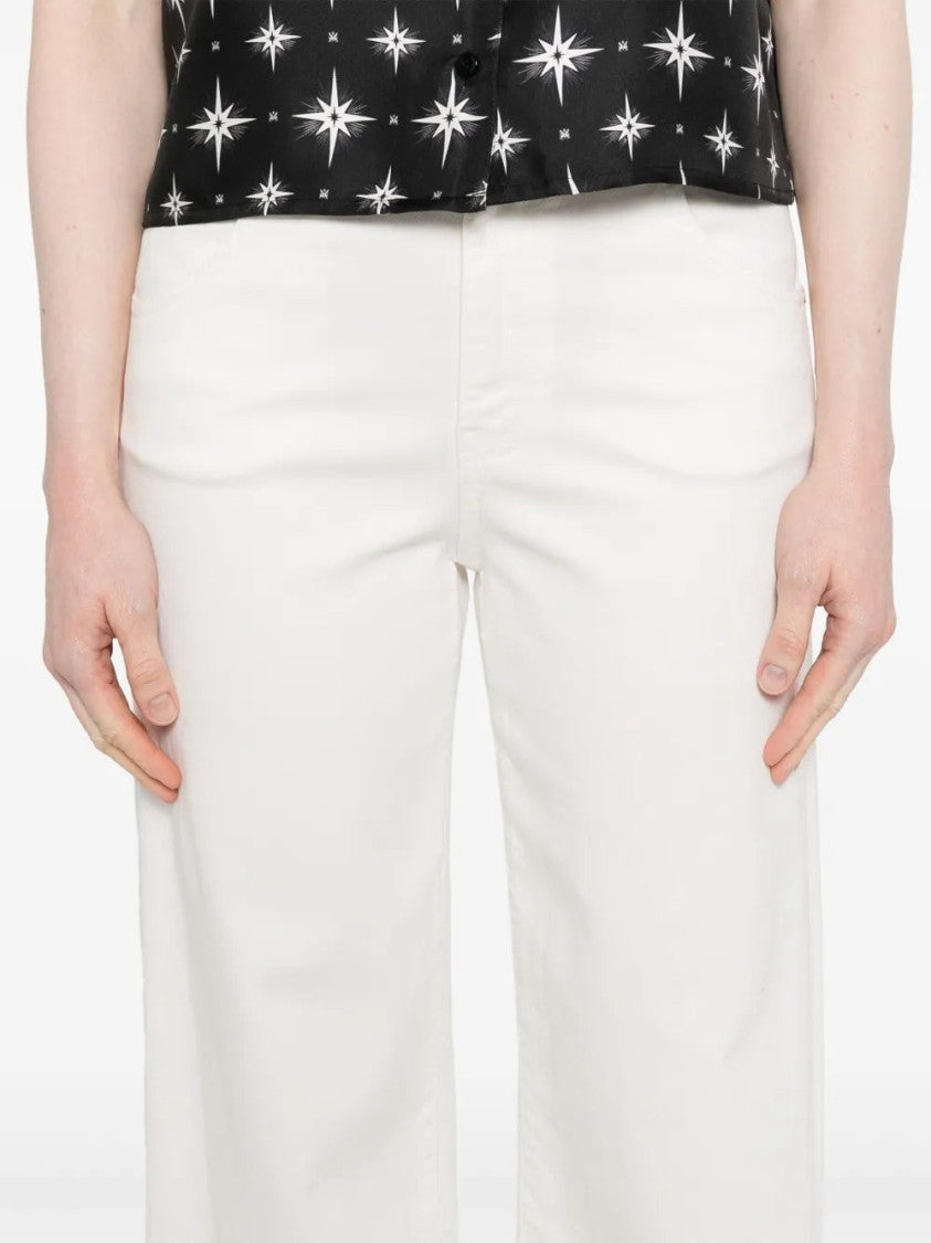 Lorena Antoniazzi White Logo-Patch Jeans