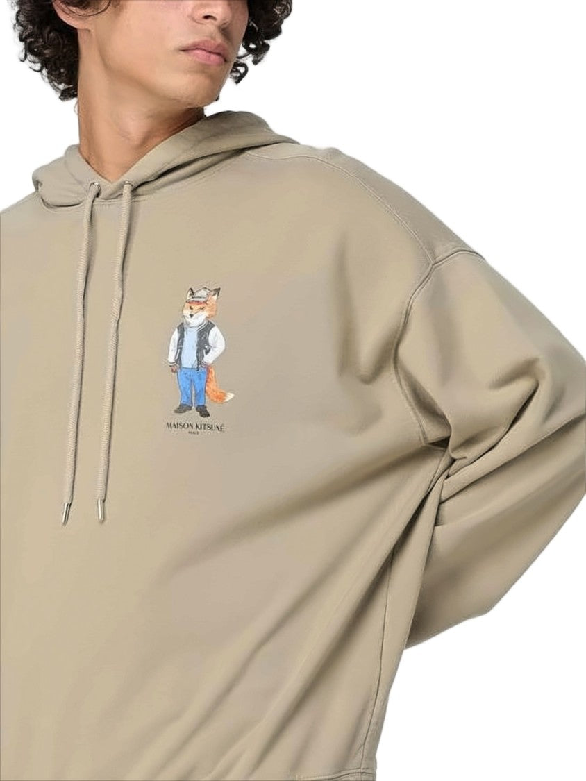 Maison Kitsuné Oversized Hoodie With Playful Fox Graphic