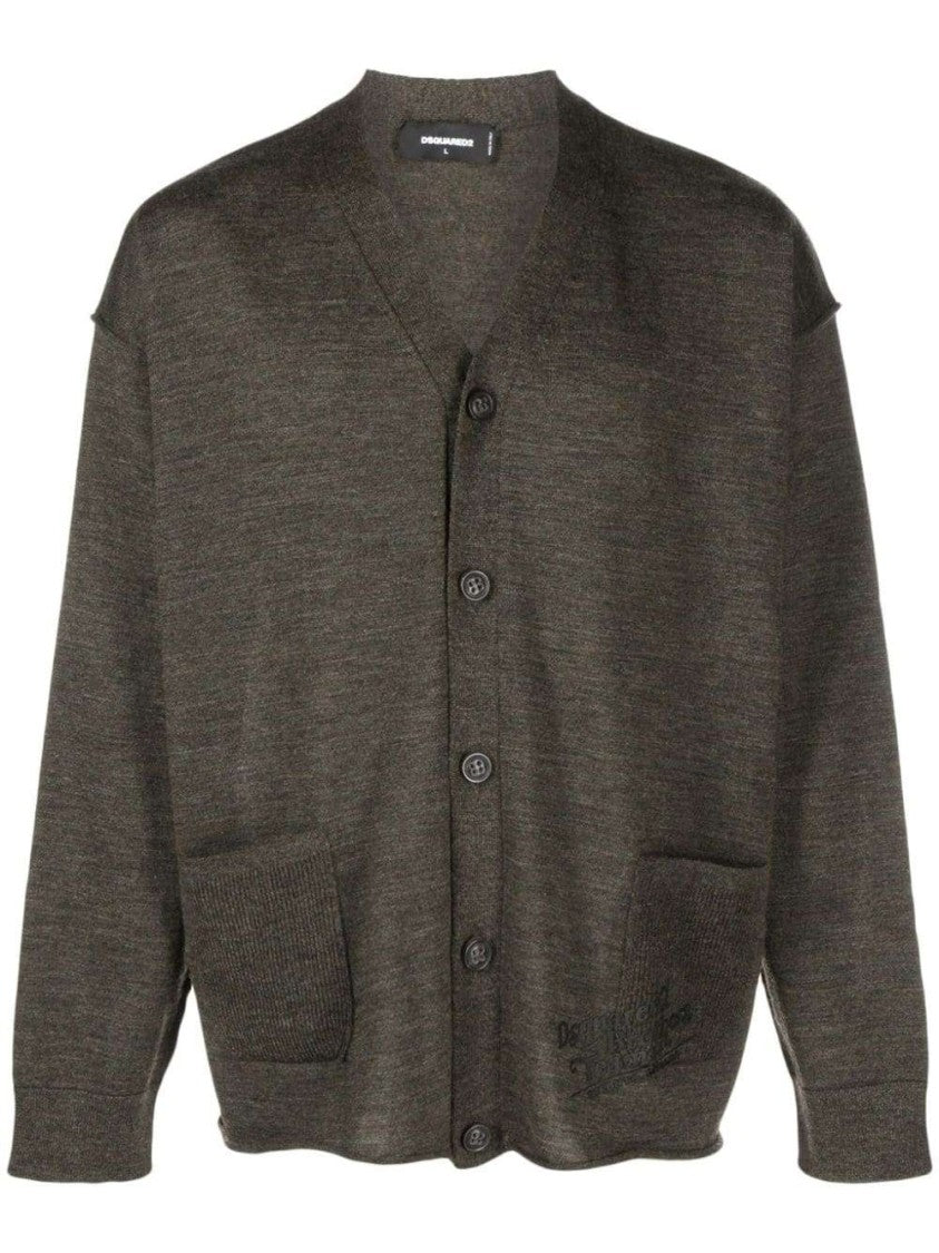 Dsquared2 V-Neck Virgin Wool Cardigan
