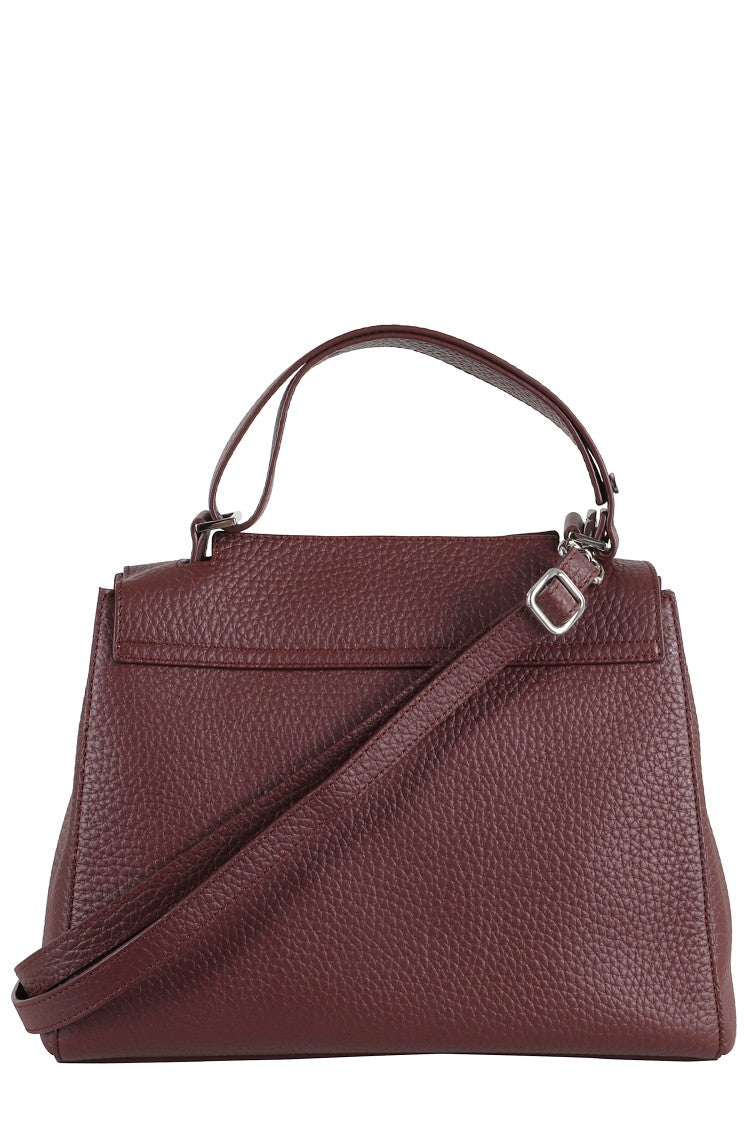 Orciani Pebbled Leather Medium Handbag