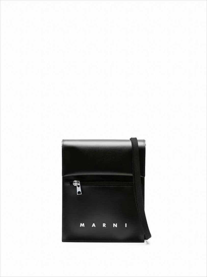 Marni Rectangular Structured Crossbody Bag With Textured Finish
