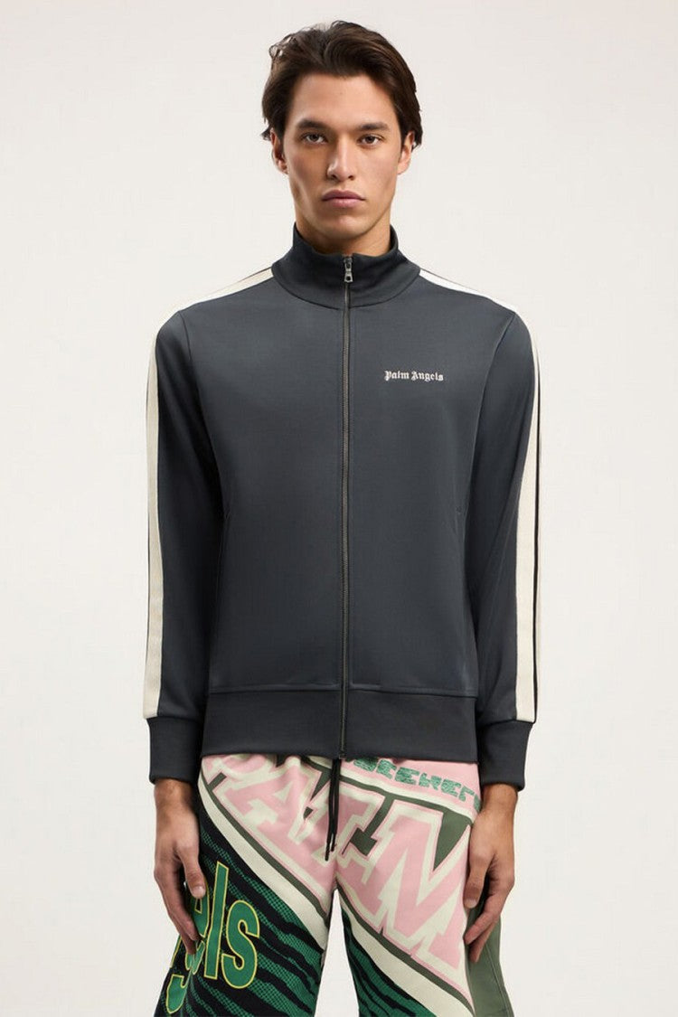 Palm Angels Black Cotton Printed Sweatshirt
