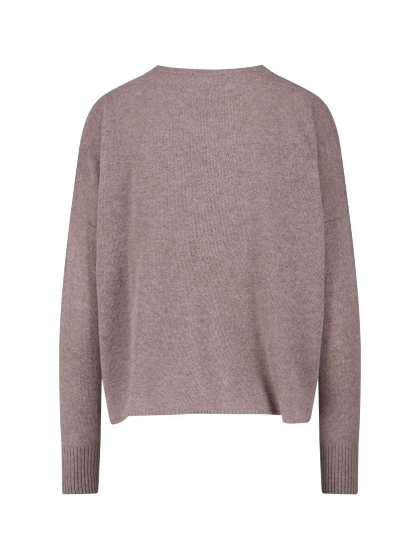Ma'ry'ya Relaxed-Fit Cashmere And Virgin Wool Sweater With Ribbed Finishes