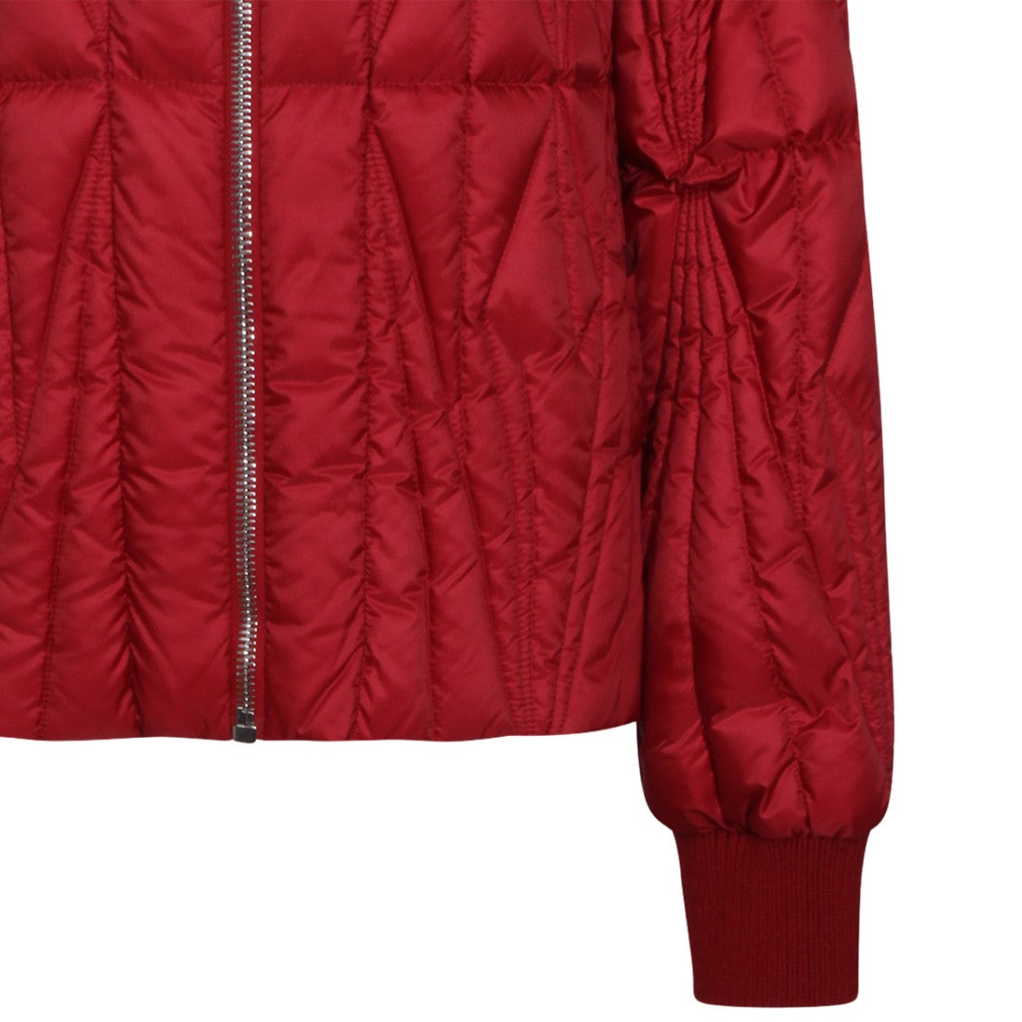 Moncler X Rick Owens Quilted Red Bomber Jacket