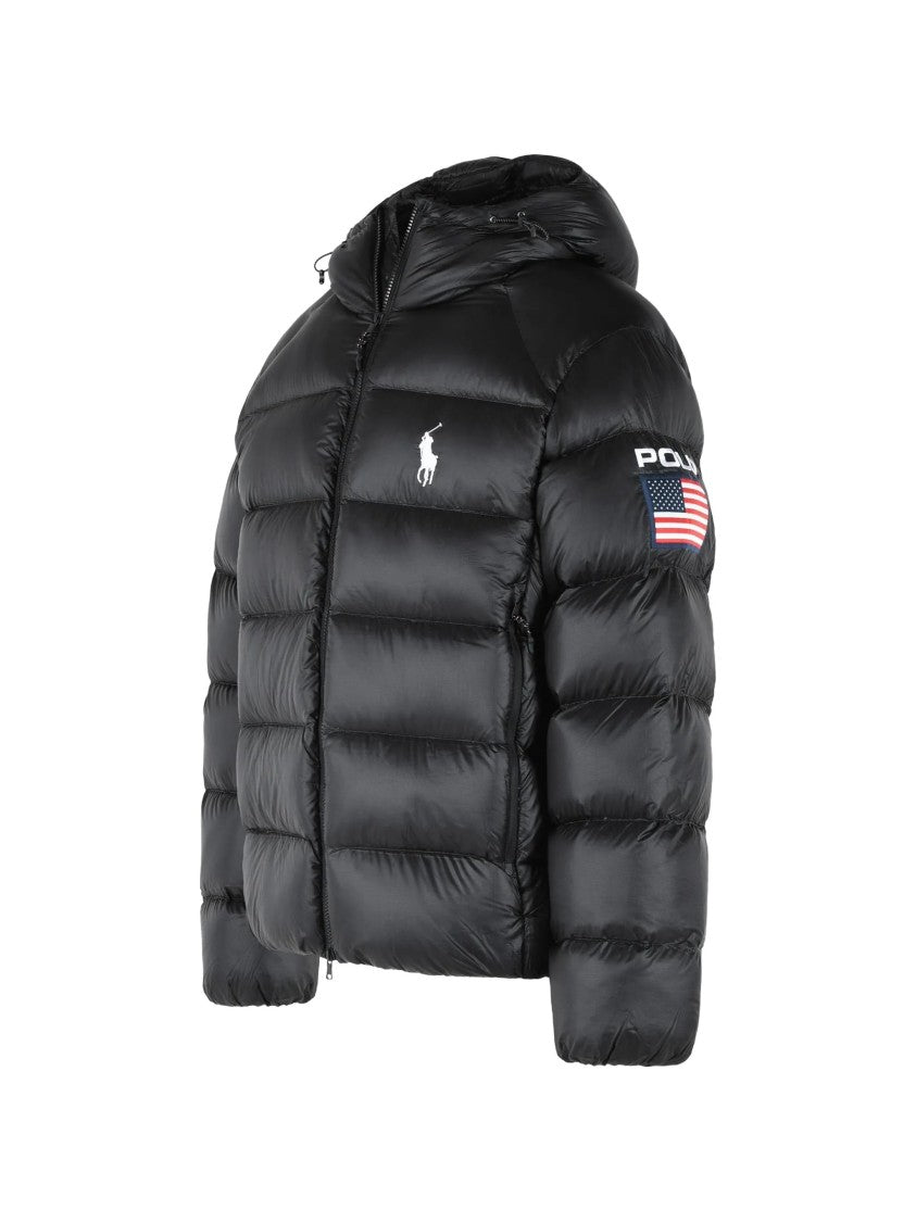 Polo Ralph Lauren Black Bomber Jacket Quilted Puffer Jacket