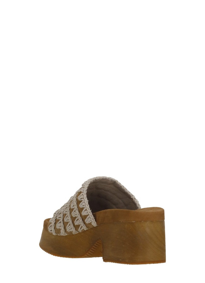 Mou Brown Monoband Upper Monoband Sandals
