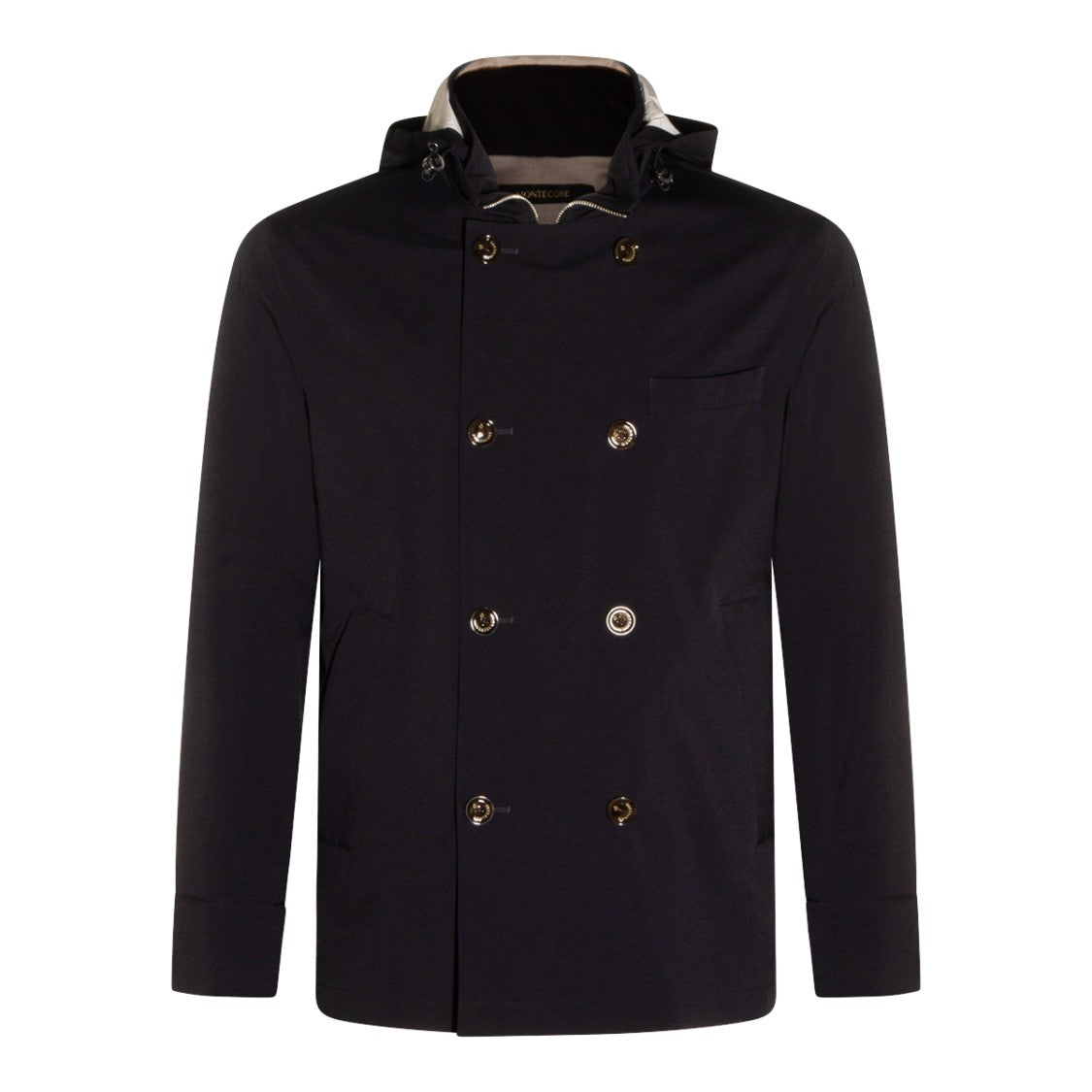 Montecore Double-Breasted Tailored Coat With Hidden Hood