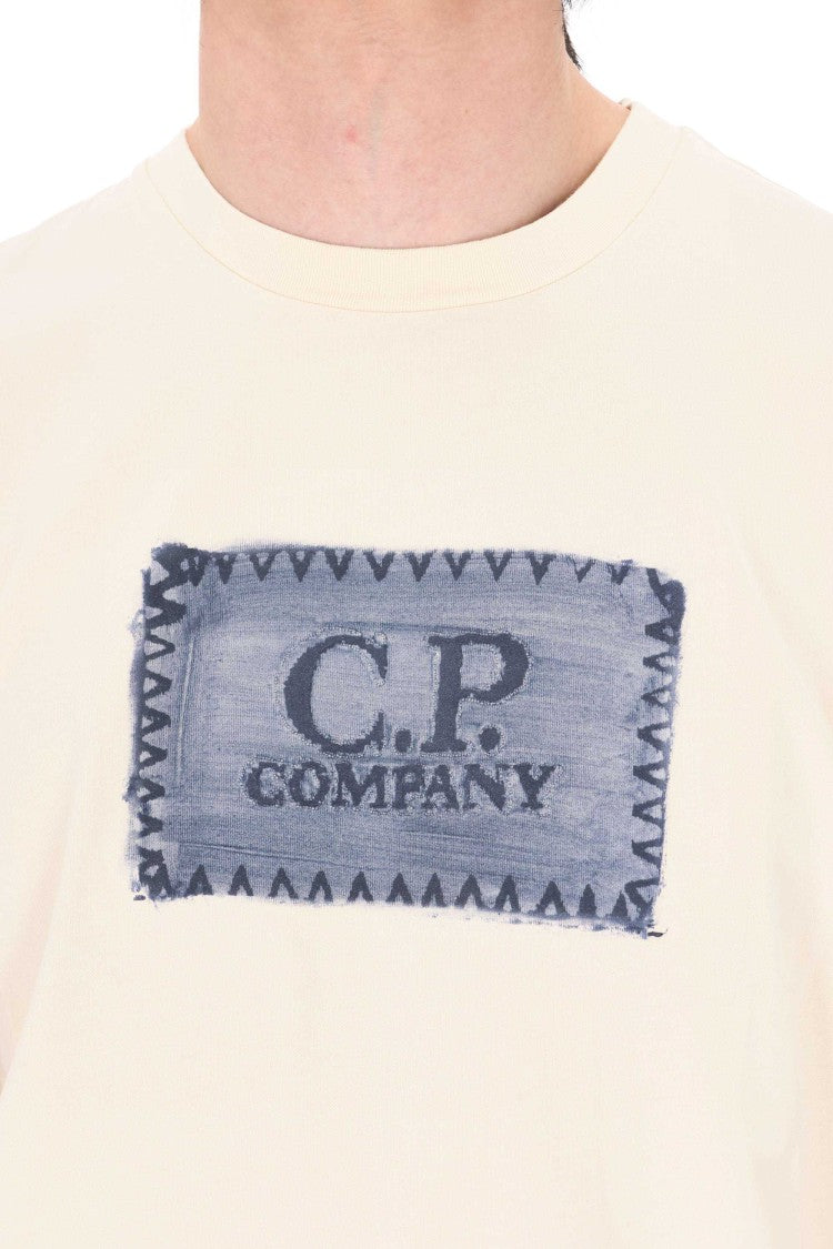 C.P. Company Cream 24/1 Cotton Jersey T-Shirt