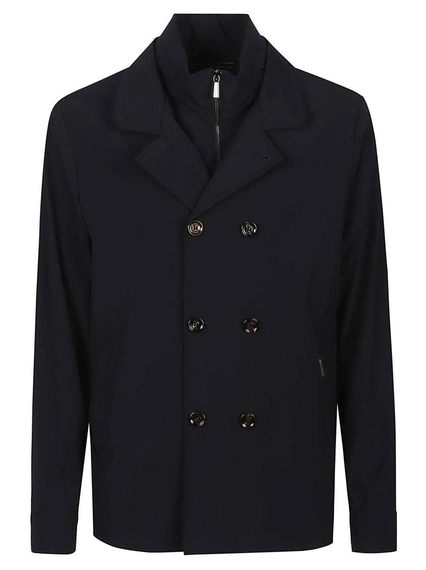 Moorer Volmer-Kn Double-Breasted Polyamide Peacoat