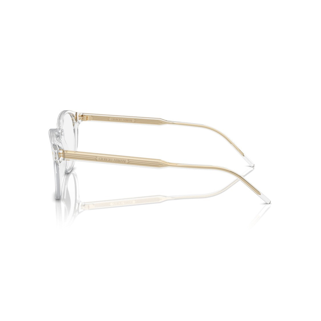 Giorgio Armani 0Ar7259 Transparent Acetate Eyeglasses With Gold-Toned Temples