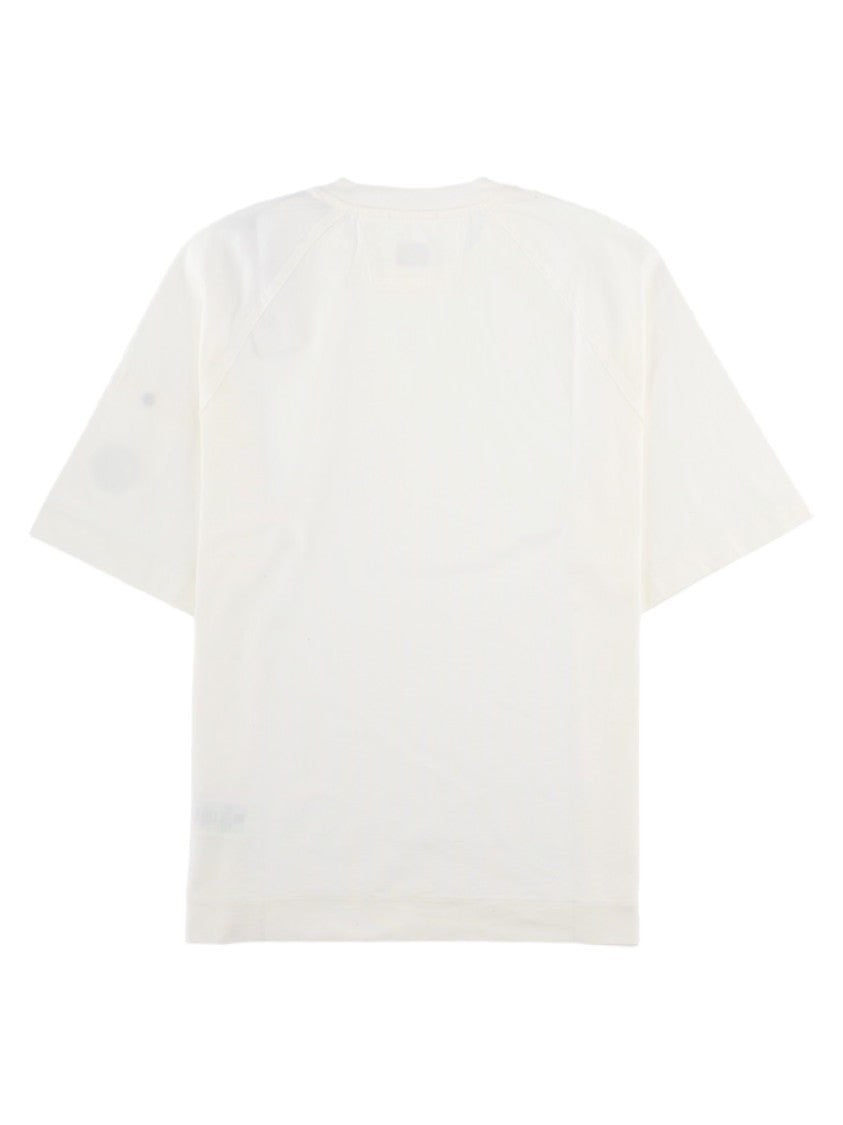 C.P. Company White Patch Detail Short-Sleeve Cotton T-Shirt