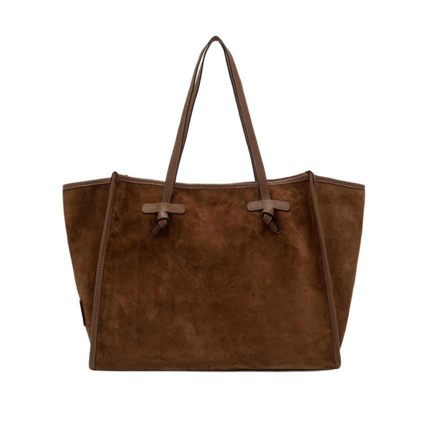 Marcella Suede Handbag With Leather Handles