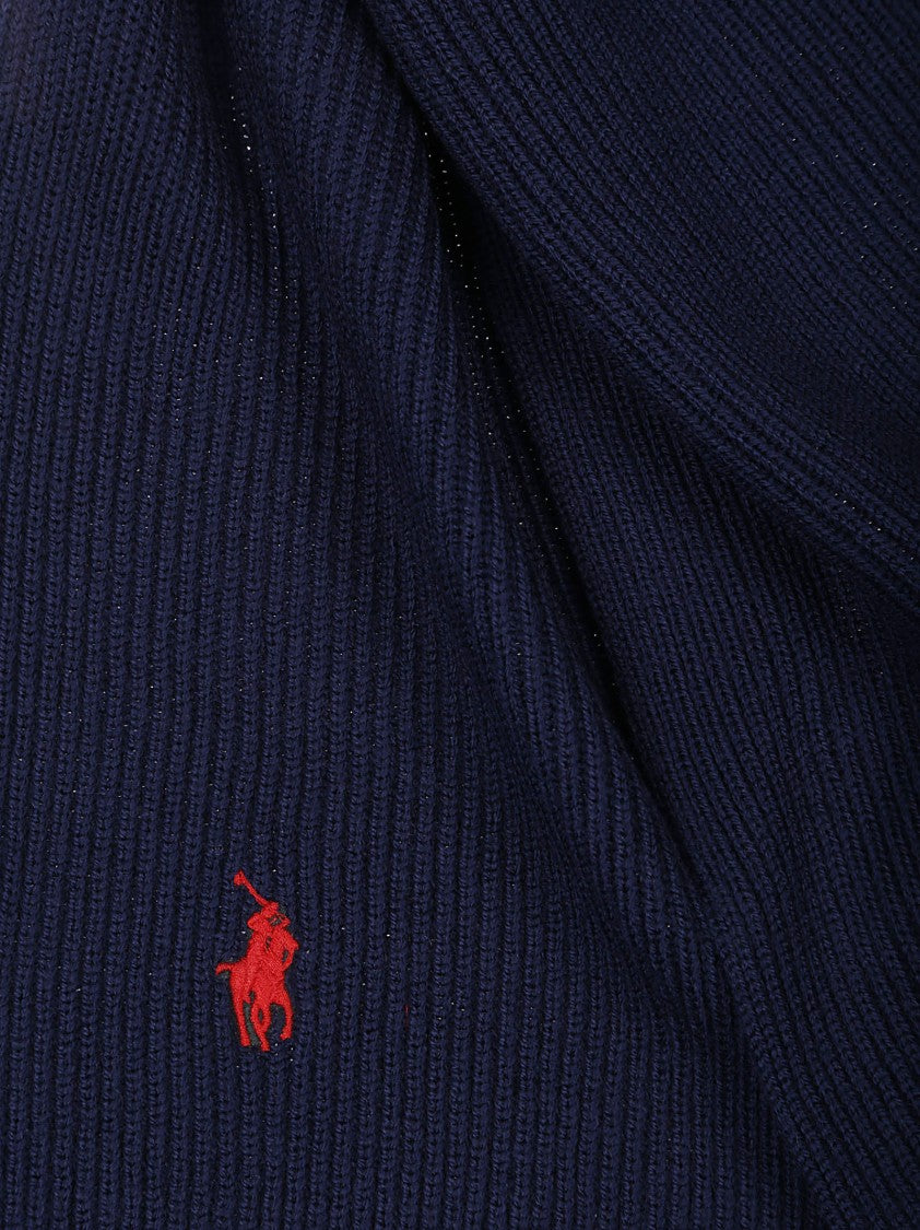 Polo Ralph Lauren Ribbed Wool Logo Scarf