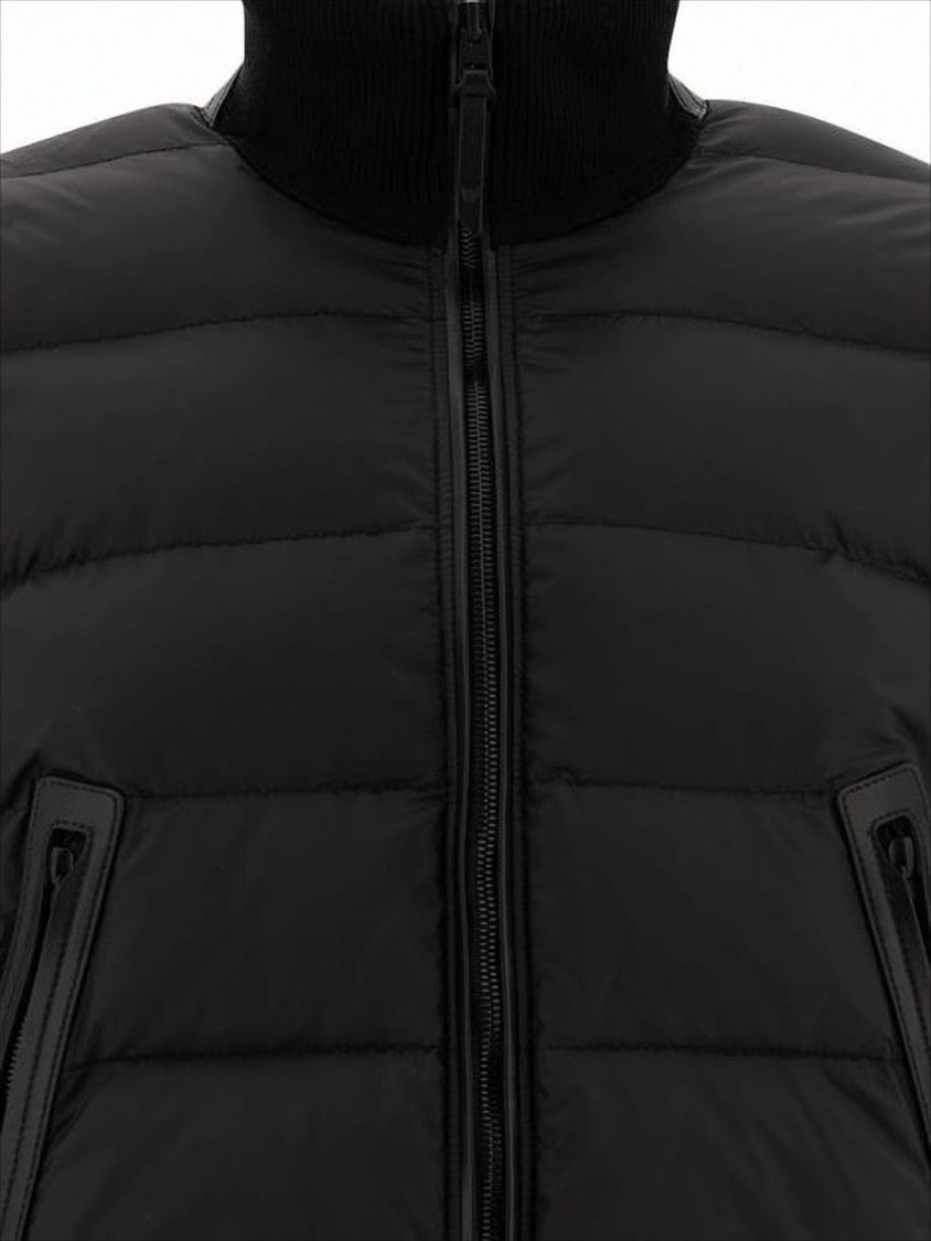 Tom Ford Quilted Padded Casual Jacket With Ribbed Collar